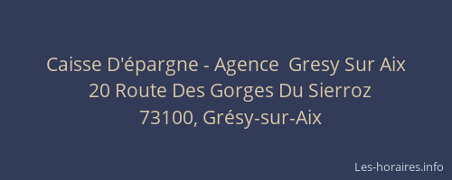 Caisse D'épargne - Agence  Gresy Sur Aix