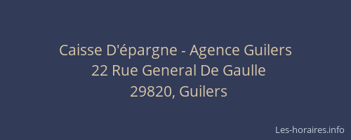 Caisse D'&eacute;pargne - Agence Guilers