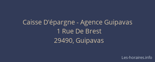 Caisse D'&eacute;pargne - Agence Guipavas