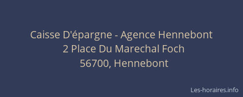 Caisse D'&eacute;pargne - Agence Hennebont