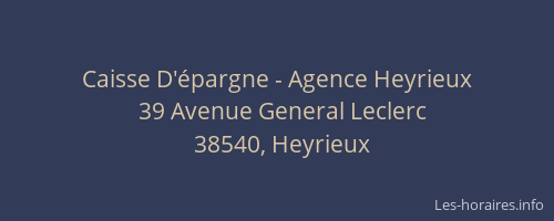 Caisse D'épargne - Agence Heyrieux