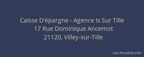 Caisse D'épargne - Agence Is Sur Tille