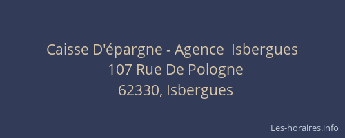 Caisse D'&eacute;pargne - Agence  Isbergues