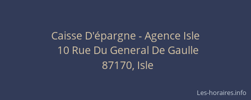 Caisse D'épargne - Agence Isle