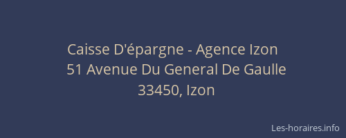 Caisse D'épargne - Agence Izon