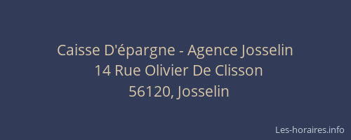 Caisse D'épargne - Agence Josselin