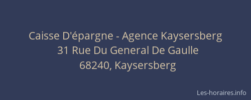 Caisse D'épargne - Agence Kaysersberg
