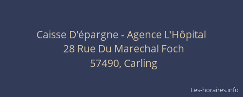 Caisse D'&eacute;pargne - Agence L'H&ocirc;pital