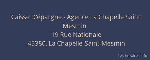 Caisse D'épargne - Agence La Chapelle Saint Mesmin