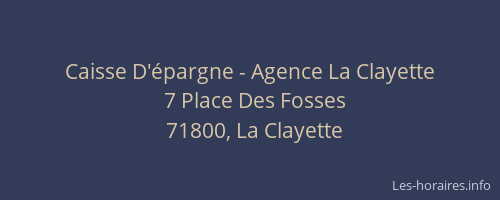 Caisse D'épargne - Agence La Clayette