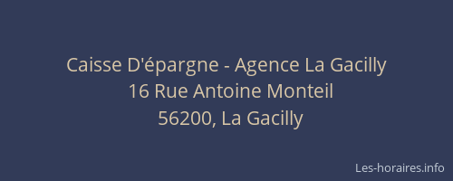 Caisse D'épargne - Agence La Gacilly