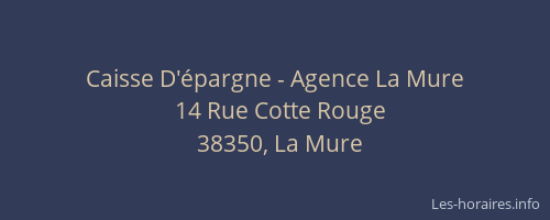 Caisse D'épargne - Agence La Mure