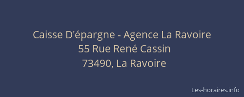 Caisse D'&eacute;pargne - Agence La Ravoire