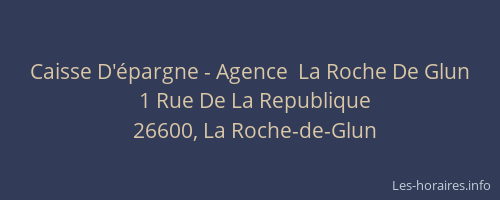 Caisse D'épargne - Agence  La Roche De Glun