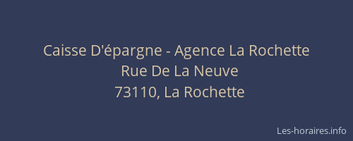 Caisse D'épargne - Agence La Rochette