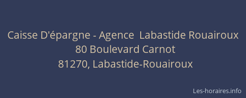 Caisse D'épargne - Agence  Labastide Rouairoux
