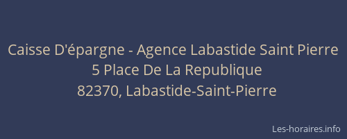 Caisse D'épargne - Agence Labastide Saint Pierre