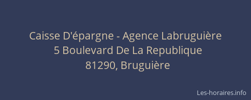 Caisse D'épargne - Agence Labruguière
