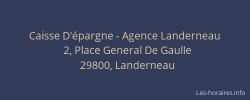 Caisse D'épargne - Agence Landerneau