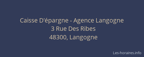 Caisse D'épargne - Agence Langogne