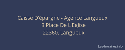 Caisse D'&eacute;pargne - Agence Langueux