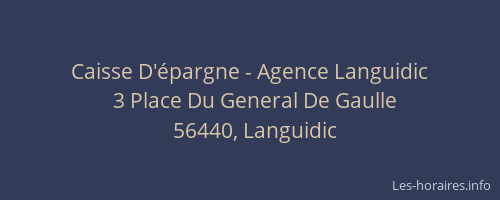 Caisse D'épargne - Agence Languidic