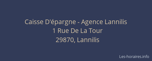 Caisse D'épargne - Agence Lannilis