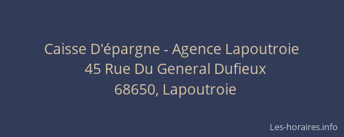 Caisse D'épargne - Agence Lapoutroie