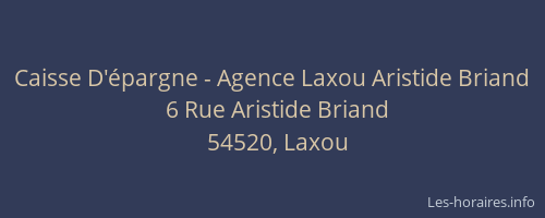 Caisse D'épargne - Agence Laxou Aristide Briand