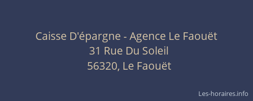 Caisse D'épargne - Agence Le Faouët