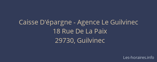Caisse D'épargne - Agence Le Guilvinec