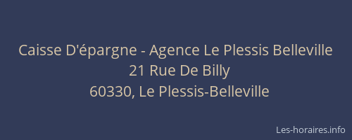 Caisse D'épargne - Agence Le Plessis Belleville