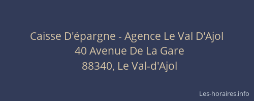 Caisse D'épargne - Agence Le Val D'Ajol