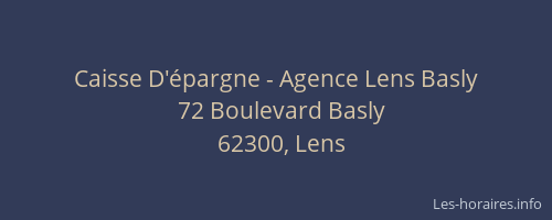 Caisse D'épargne - Agence Lens Basly