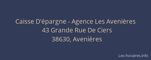 Caisse D'épargne - Agence Les Avenières