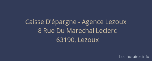 Caisse D'épargne - Agence Lezoux