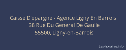 Caisse D'&eacute;pargne - Agence Ligny En Barrois