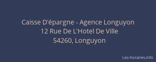 Caisse D'épargne - Agence Longuyon