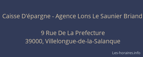 Caisse D'&eacute;pargne - Agence Lons Le Saunier Briand