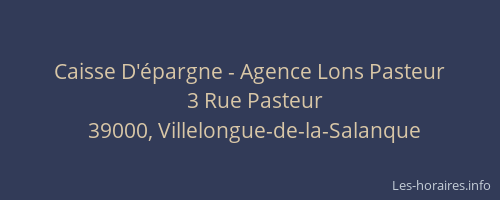 Caisse D'&eacute;pargne - Agence Lons Pasteur