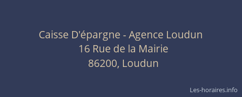 Caisse D'épargne - Agence Loudun