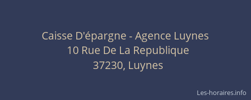 Caisse D'épargne - Agence Luynes