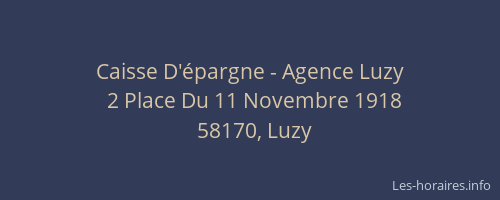 Caisse D'épargne - Agence Luzy