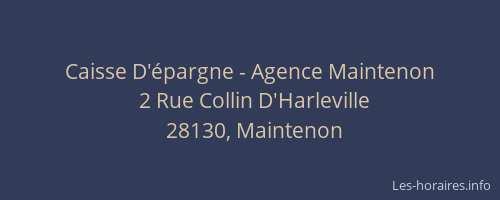 Caisse D'épargne - Agence Maintenon