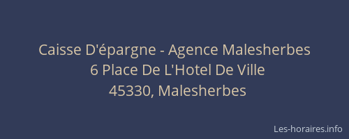 Caisse D'épargne - Agence Malesherbes