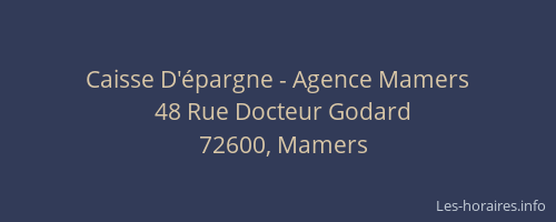 Caisse D'épargne - Agence Mamers