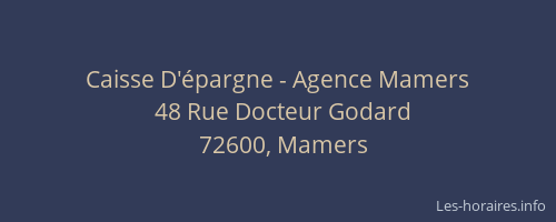 Caisse D'&eacute;pargne - Agence Mamers