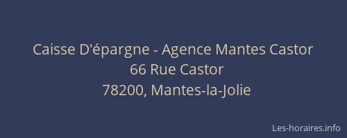 Caisse D'&eacute;pargne - Agence Mantes Castor