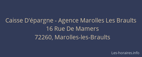 Caisse D'épargne - Agence Marolles Les Braults