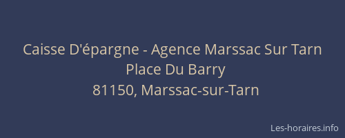 Caisse D'&eacute;pargne - Agence Marssac Sur Tarn